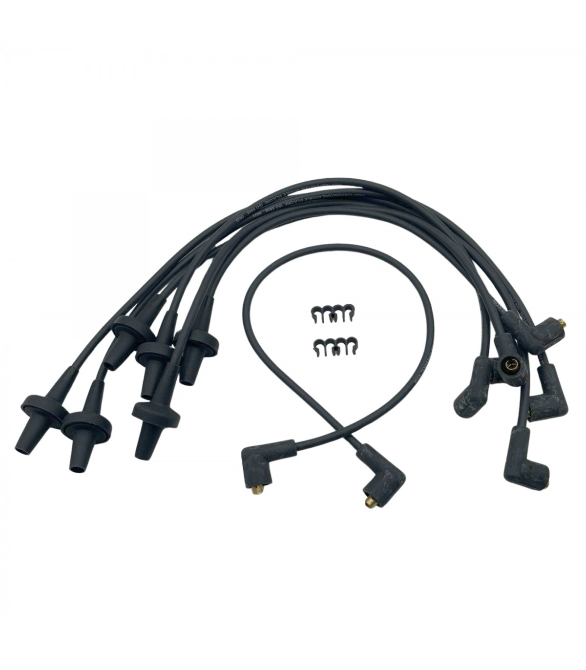 Faisceau d'allumage en silicone Noir avec cosses Droites - Réf. 7700268696 - 7700268919 - 1