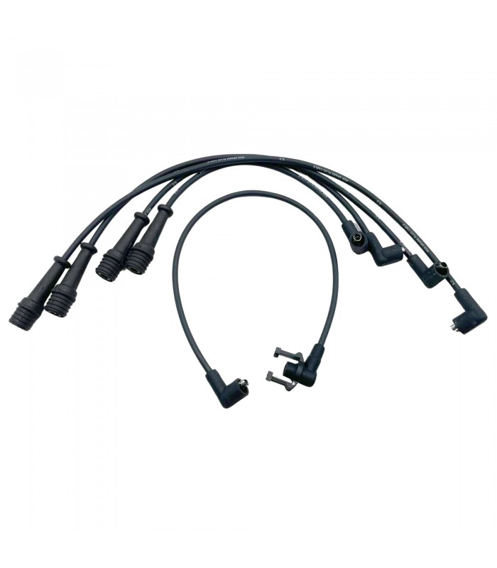 Faisceau d'allumage en silicone Noir avec cosses Droites "NGK" - Réf. 7700850463 - 7700726626 - 6025003095 - 1