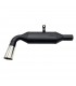 Transverse silencer chrome outlet - inlet Ø 50mm / overall length 55cm - 1