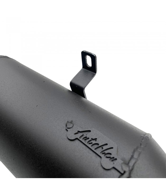 Transverse silencer chrome outlet - inlet Ø 45mm / overall length 55cm - 2