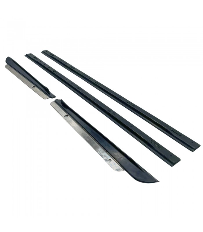 Kit de 4 baguettes de lèches vitres Extérieur (Avant et Arrière) - Joints Caoutchouc et métal - R8 / R8G / R10 - 2