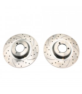 Paire de disques de frein Avant ou  Arrière "Percés-rainuré" (Droite et Gauche) - Ø 260mm x7,5mm - 1