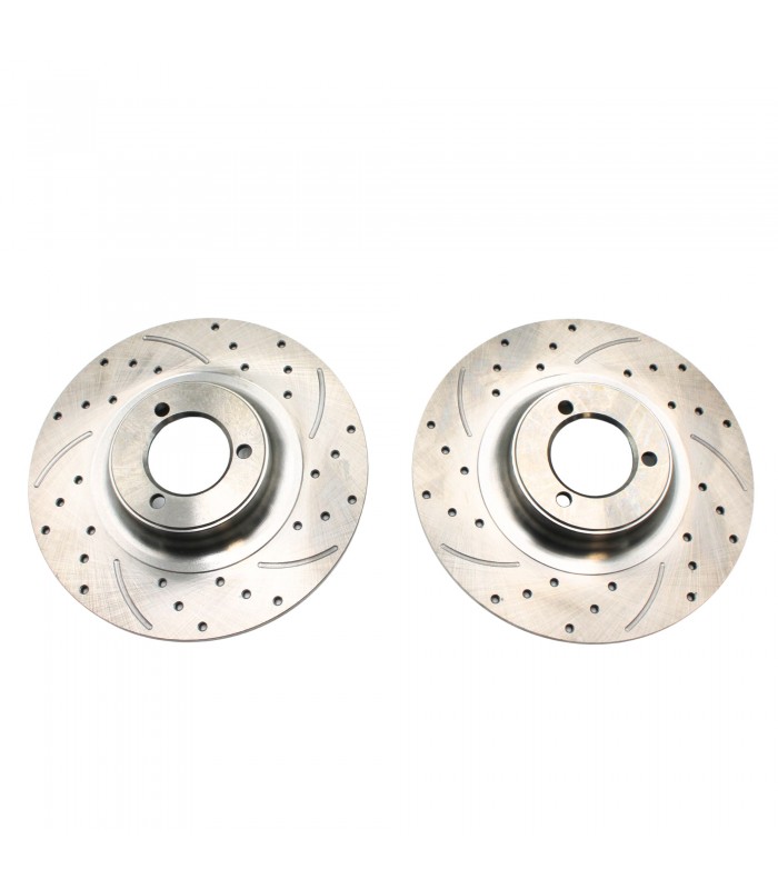 Paire de disques de frein Avant ou  Arrière "Percés-rainuré" (Droite et Gauche) - Ø 260mm x7,5mm - 1