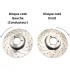 Paire de disques de frein Avant ou  Arrière "Percés-rainuré" (Droite et Gauche) - Ø 260mm x7,5mm - 3