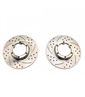 Paire de disque de frein "Percés-rainuré" (Droite et Gauche) - Ø 228mm x10mm - 1