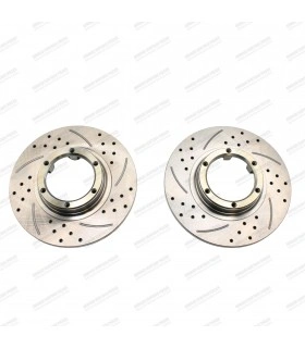 Pair of drilled and grooved brake discs (right and left) - Ø 228mm x 10mm - 1