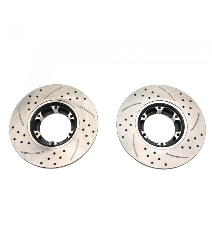 Paire de disque de frein "Percés-rainuré" (Droite et Gauche) - Ø 228mm x10mm - 2