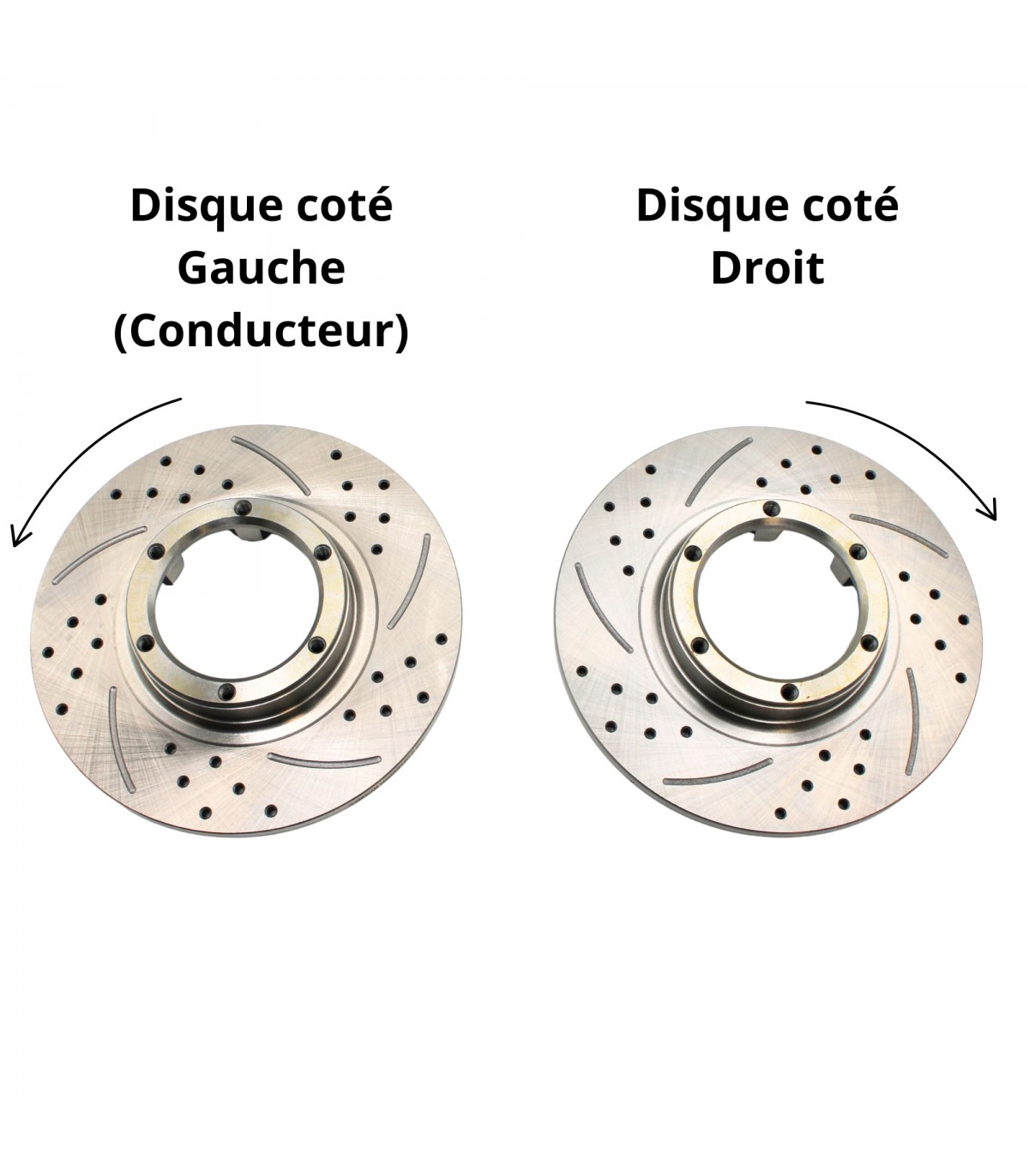 Paire de disque de frein "Percés-rainuré" (Droite et Gauche) - Ø 228mm x10mm - 3