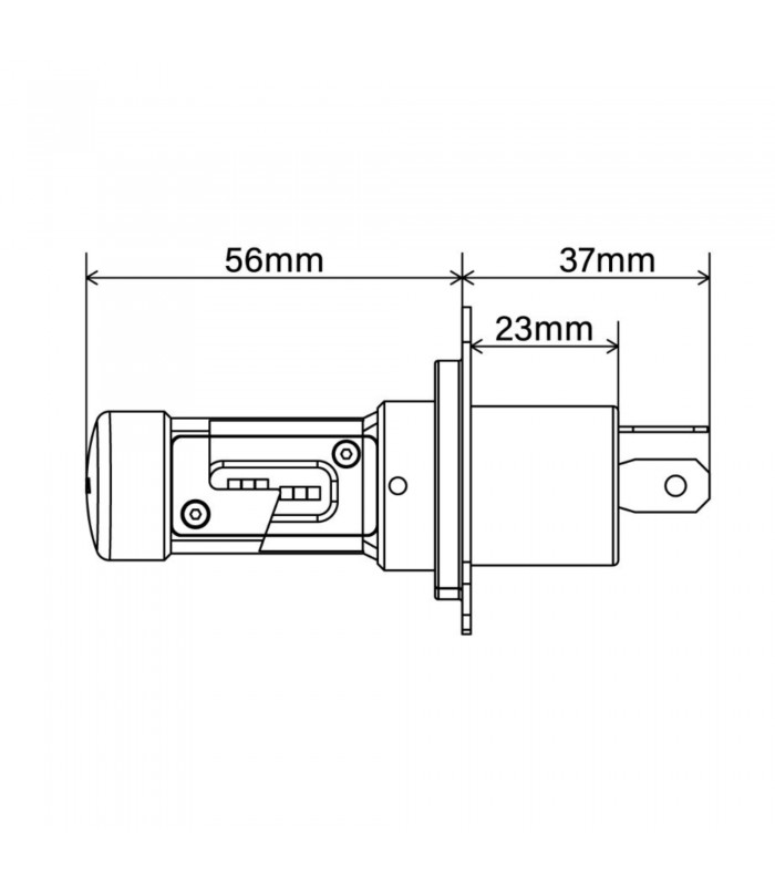 Ampoule Led H4 12V - Jaune 3800ml / 2500K Ultra compacte - Qualité Supérieur de marque PIAA - 4