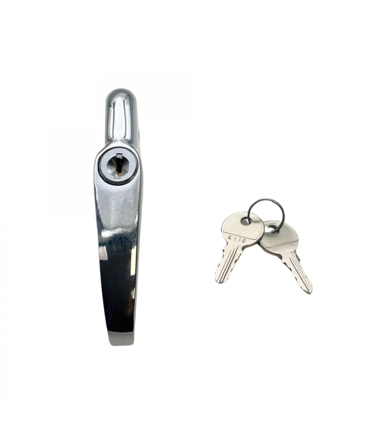 Chrome rear bonnet handle with keys - Dauphine (Second model) - 1