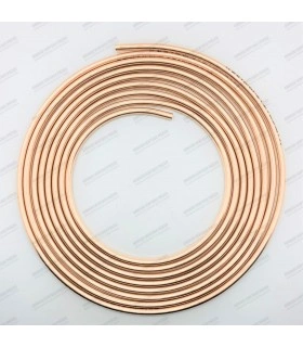 Couronne de 5 mètres de tube nickel et cuivre pour circuit de freinage - Ø 4.75mm / 3/16'' (Ø 2.75x4.75mm) - 1