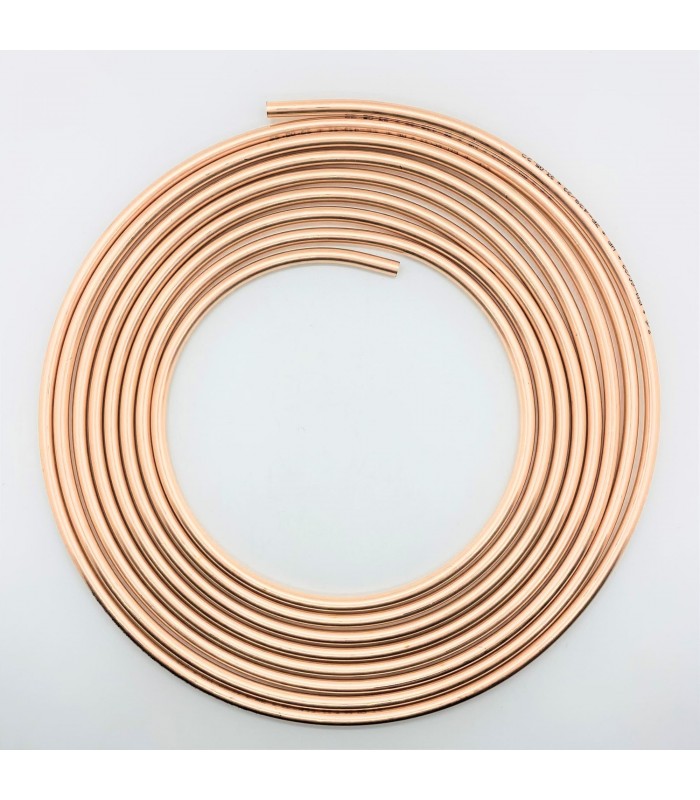 Couronne de 5 mètres de tube nickel et cuivre pour circuit de freinage - Ø 4.75mm / 3/16'' (Ø 2.75x4.75mm) - 1