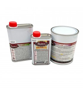 Peinture époxy à froid bi-composants - Noir Satiné - RAL9005 Avec Diluant - 1