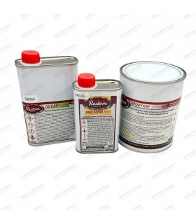 Peinture époxy à froid bi-composants - Noir Satiné - RAL9005 Avec Diluant - 1