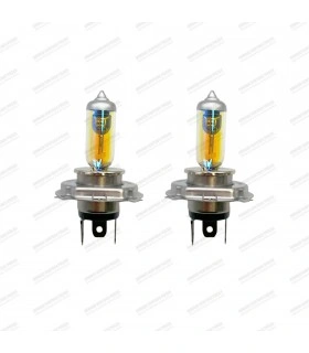 Ampoule halogène 12V - JAUNE - 60/55W - H4 - P43t - 1