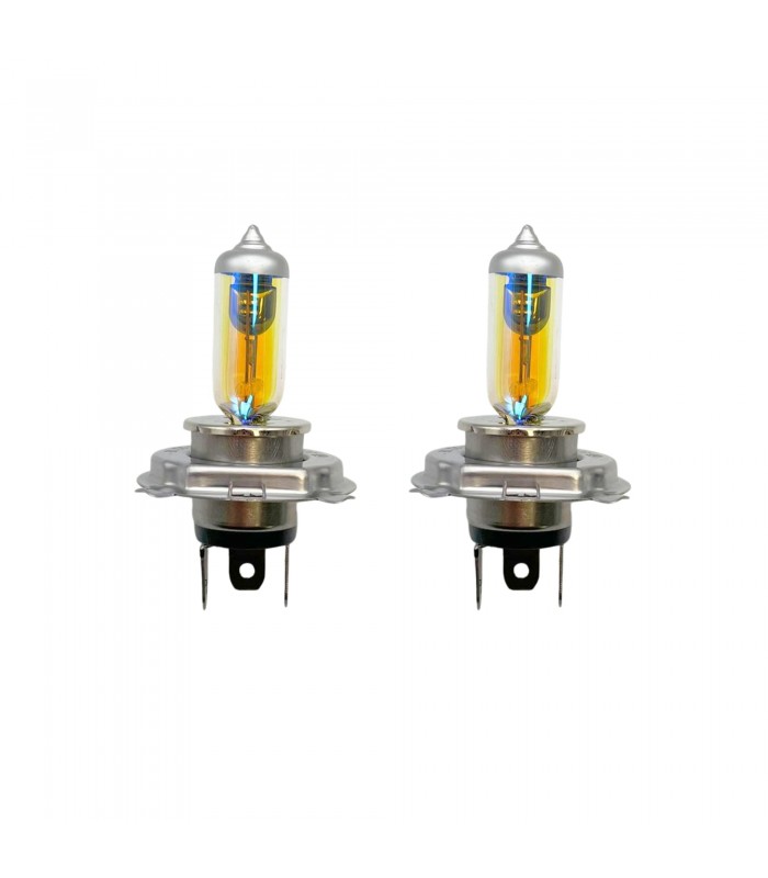 Ampoule halogène 12V - JAUNE - 60/55W - H4 - P43t - 1