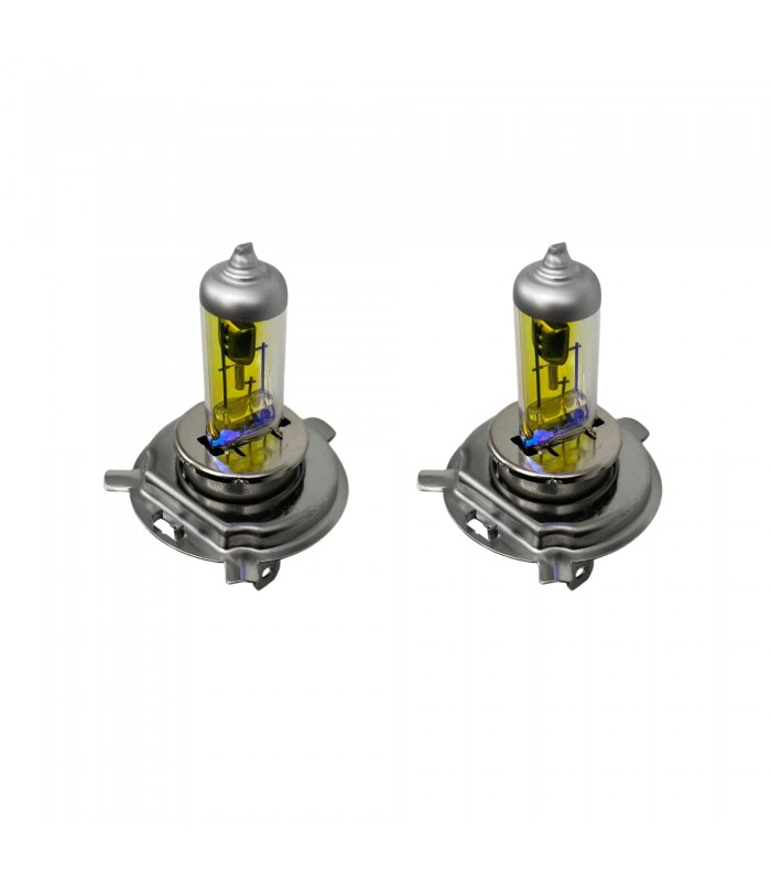 Ampoule halogène 12V - JAUNE - 60/55W - H4 - P43t - 2