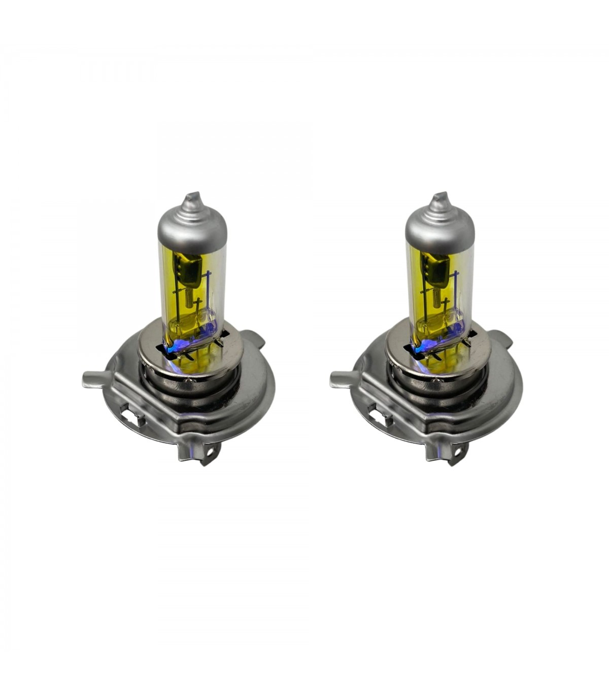 Ampoule halogène 12V - JAUNE - 60/55W - H4 - P43t - 2