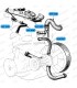 Upper coolant hose between the radiator and the thermostat - Simca 1000 (From 196) - Ref 29500H - 2