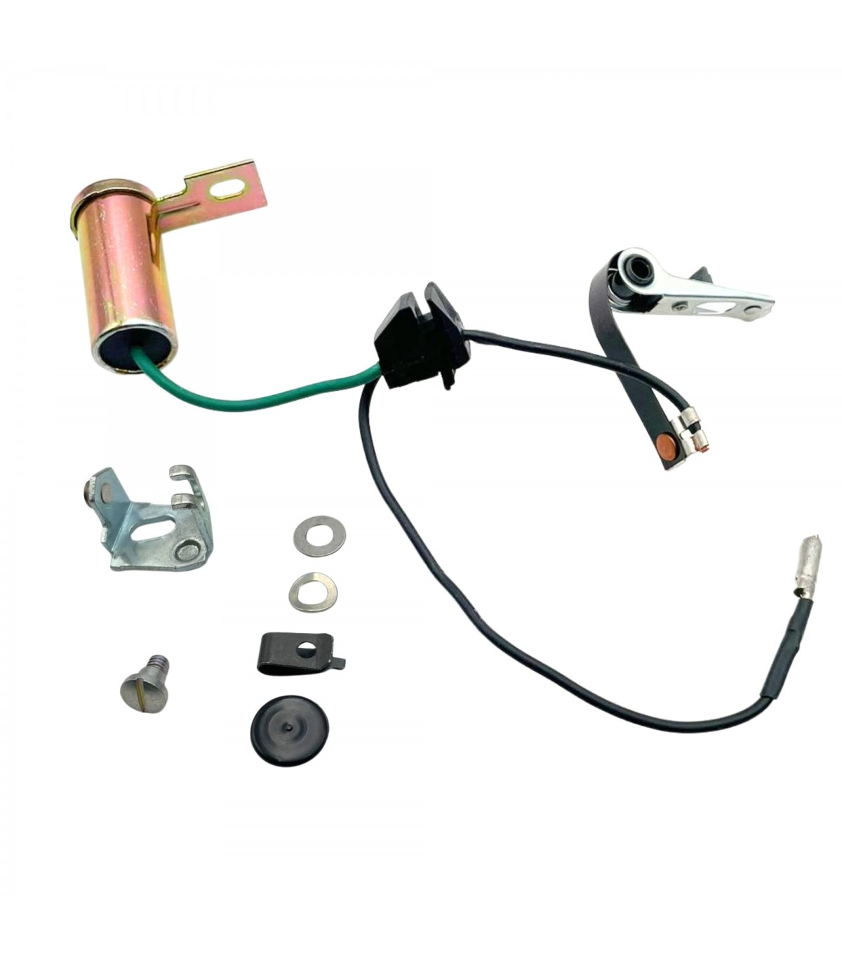 Kit de rupteur et condensateur avec fils pour allumeur Ducellier - Super 5 / R11 / Clio I - 1