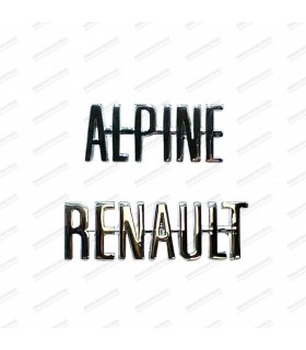 Lettres attachées "Alpine Renault " en métal de capot Arrière
