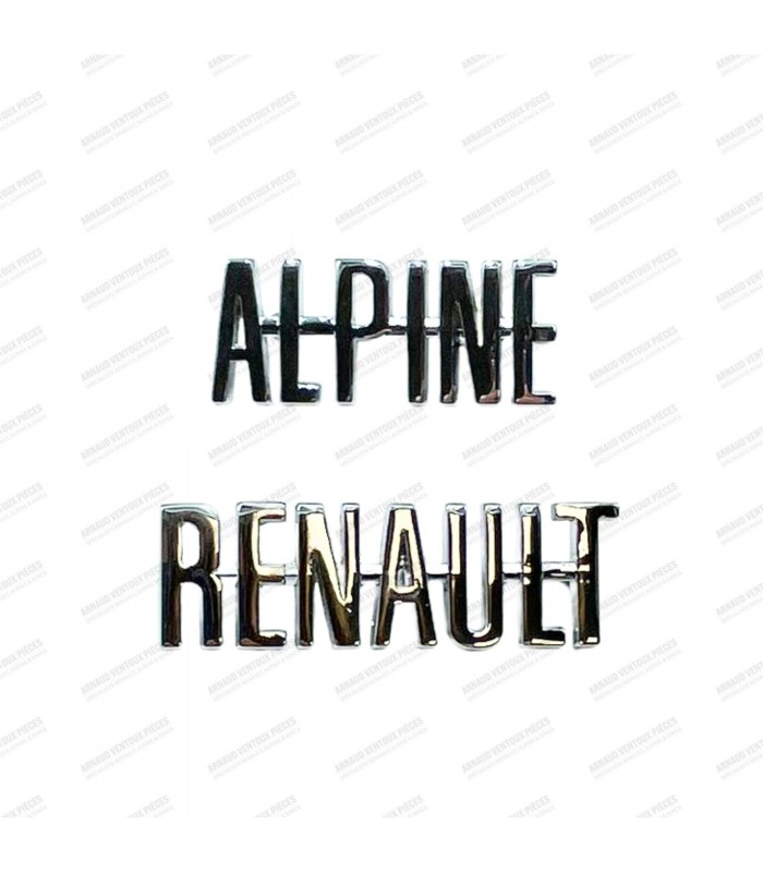 Letters attached "Alpine Renault" in metal of rear bonnet