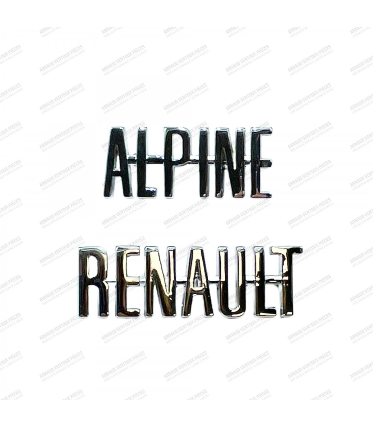 Letters attached "Alpine Renault" in metal of rear bonnet