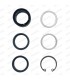 Kit de bagues et joints de réparation pour crémaillère de direction - R11 / R18 - Réf 7701461412 - 2