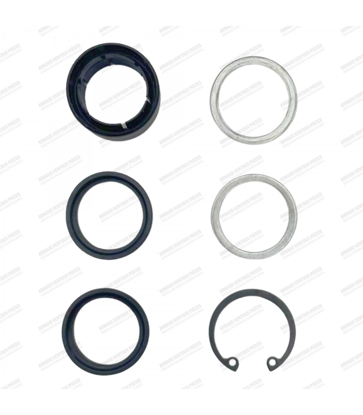 Kit de bagues et joints de réparation pour crémaillère de direction - R11 / R18 - Réf 7701461412 - 2