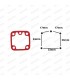 Gasket kit for 1 carburetor with 2.0 needle - Weber 40 or 45 (DCO or DCOE)