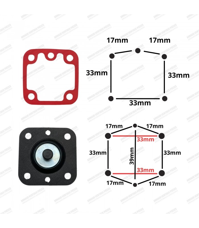 Gasket set for 2 carburettors with needles 1.5 - Weber 40DCOM