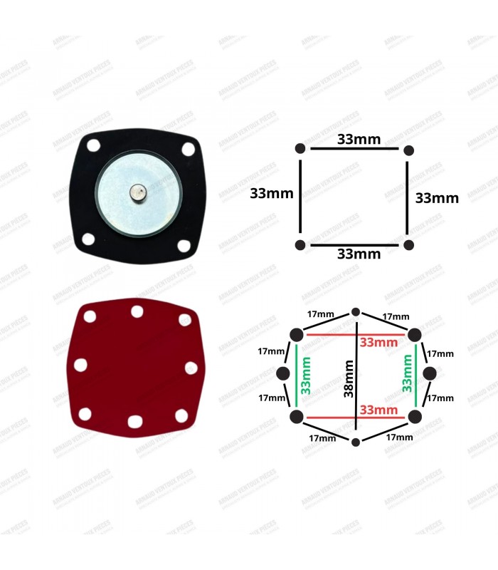 Gasket set for a Weber 40 IDA triple body carburettor