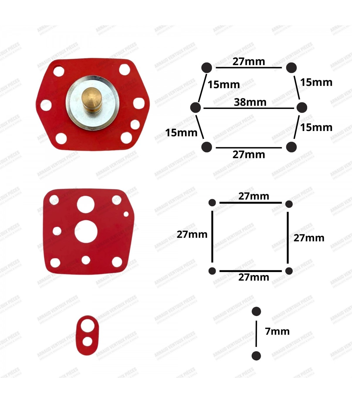 Carburetor gasket set - Solex 32 PBIC