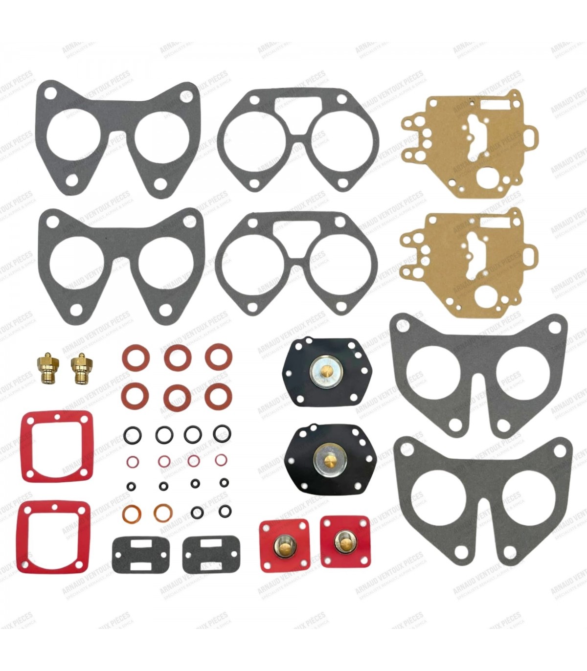 Gasket kit for 2 carburetors - Solex 35 PHH - Simca R2 / 1200S / CG - 1