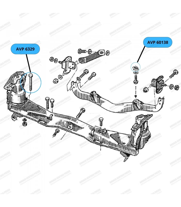 M10 screws for attaching the rear crossmember to the chassis or body - 3