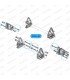 Rear arm inner and outer support mounting screws (housing) on ​​chassis - 3