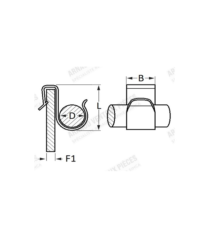 Agrafe métal pour fixation du faisceau de câblage - Réf 7703078016 / 7703078041 - 3