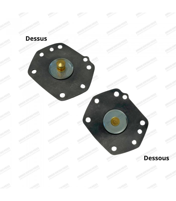 Membrane de pompe de reprise (Grand modèle x6 trous embout plat) - Carburateur Solex 35PHH - R2 / 1200S / CG