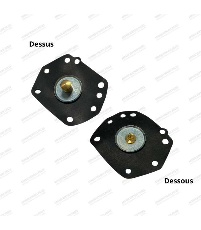 Membrane de pompe de reprise (Grand modèle x6 trous embout pointu) - Carburateur Solex 35PHH - R2 / 1200S / CG