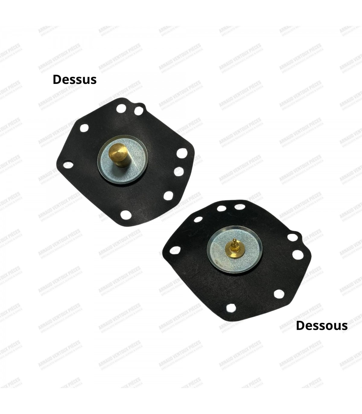 Membrane de pompe de reprise (Grand modèle x6 trous embout pointu) - Carburateur Solex 35PHH - R2 / 1200S / CG
