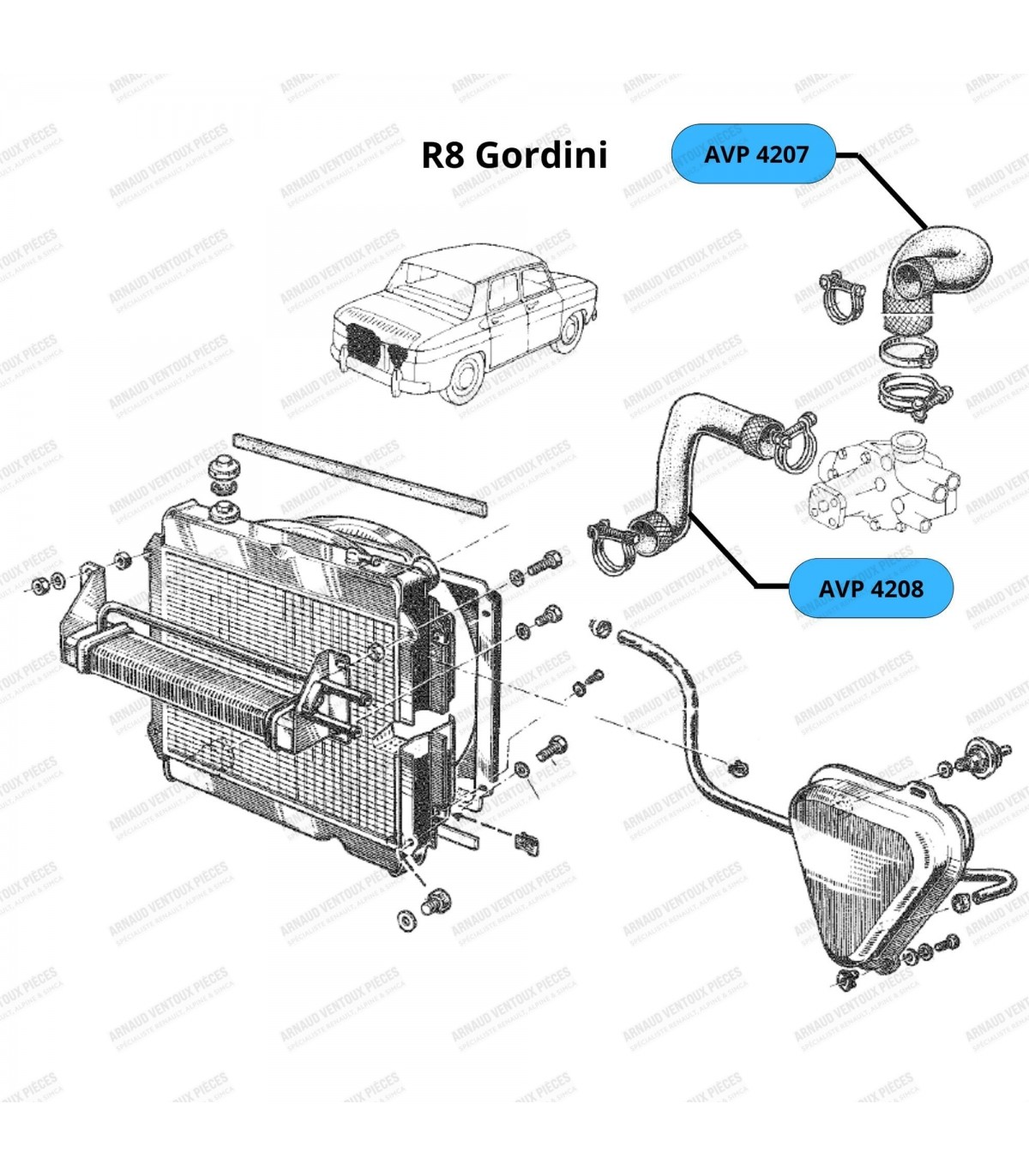 Lower hose - all models - ref 8576331