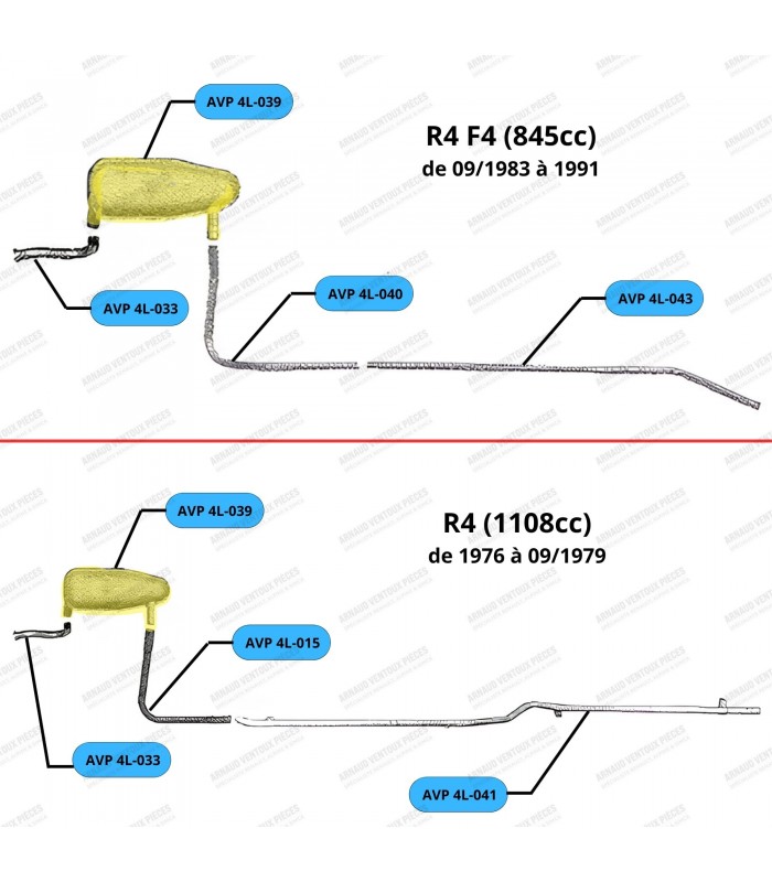 Exhaust silencer - R4 / 4L - Ø40 / Ø35mm - Ref 7700578691 - 2