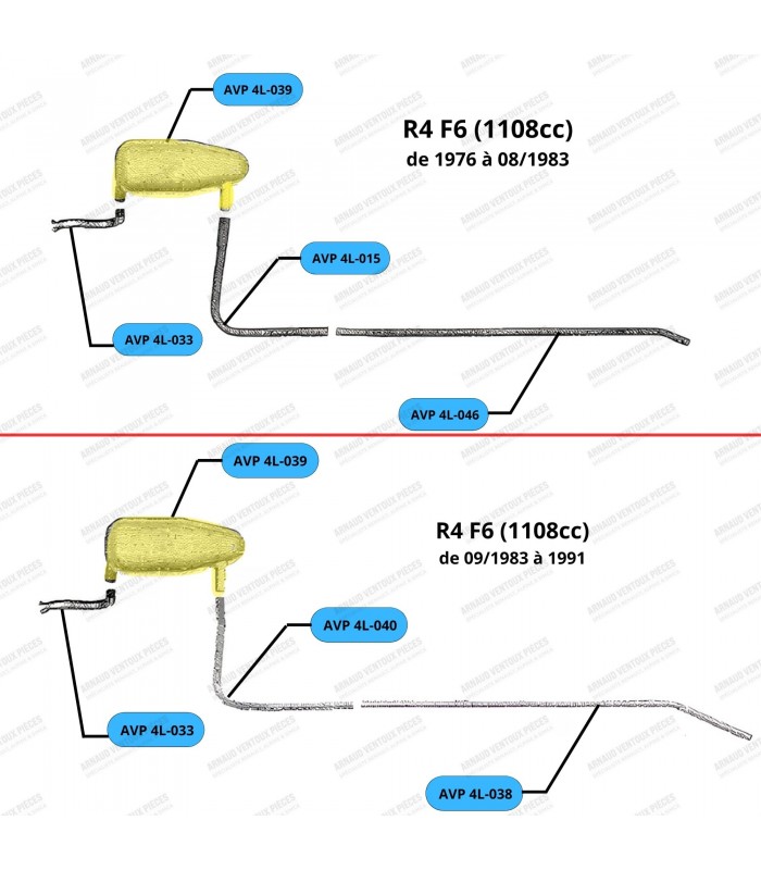 Exhaust silencer - R4 / 4L - Ø40 / Ø35mm - Ref 7700578691 - 3