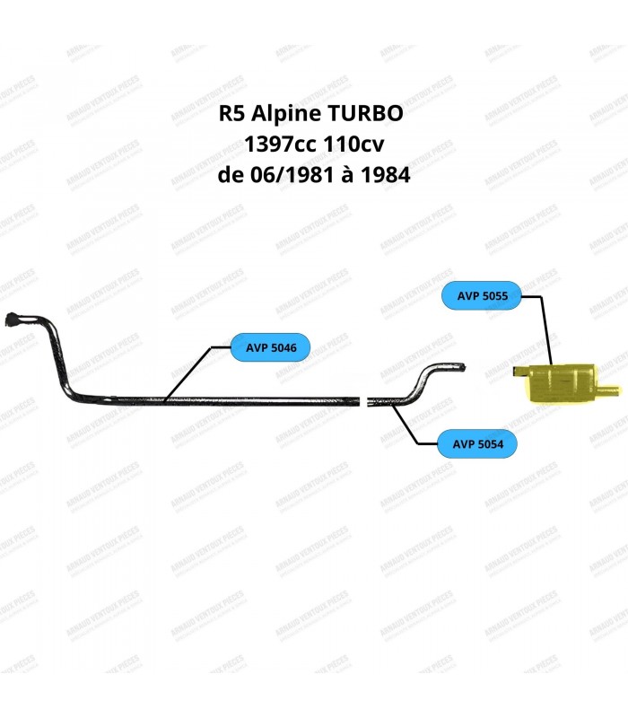 Rear silencer - R5 Alpine Turbo - Ref 6001001362 - 2