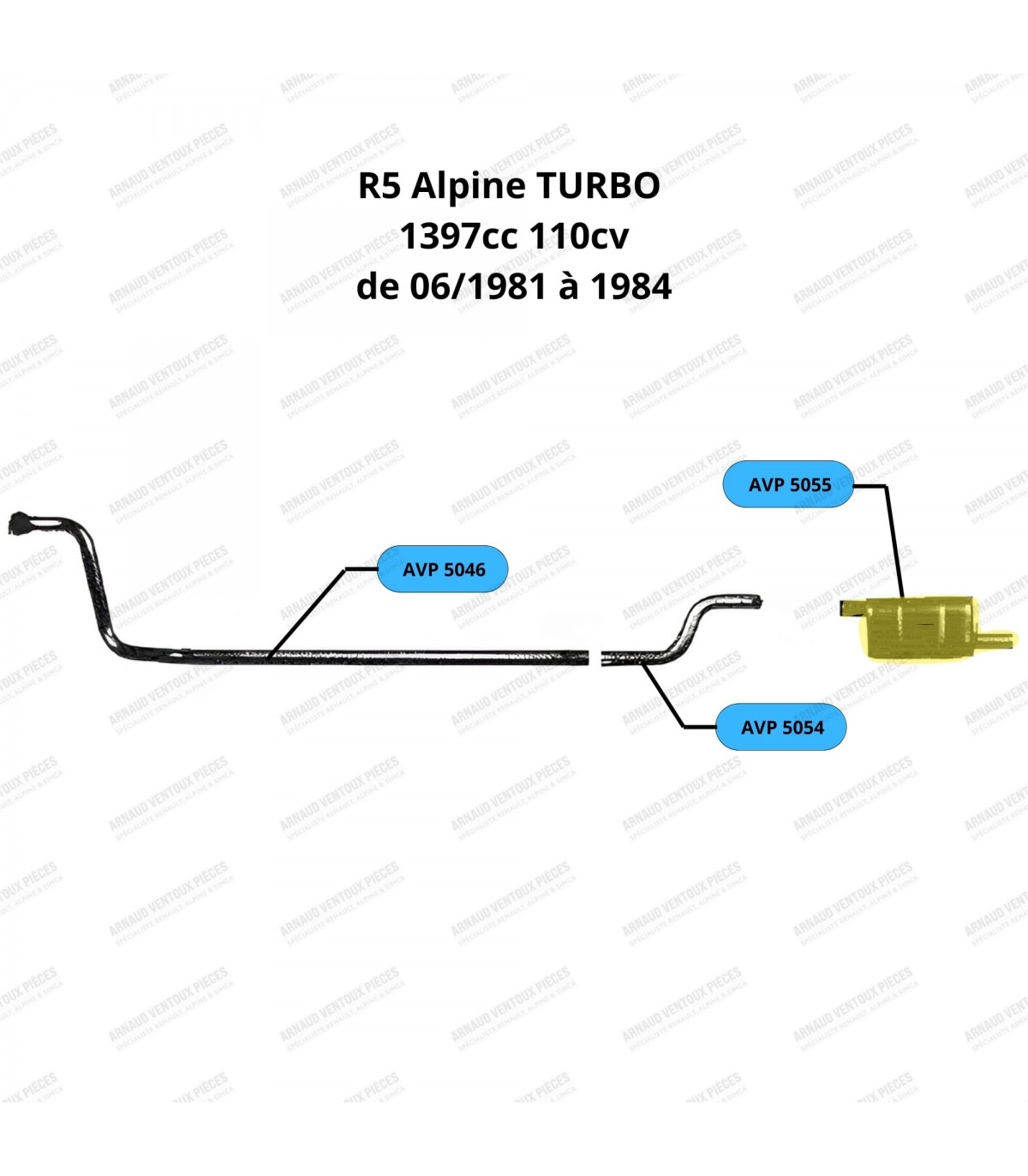 Rear silencer - R5 Alpine Turbo - Ref 6001001362 - 2