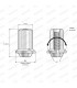 Ecrou de roue chromé pour jante tôle d'origine M10x125 - R4 / 4L - Réf 7700625475 - 3