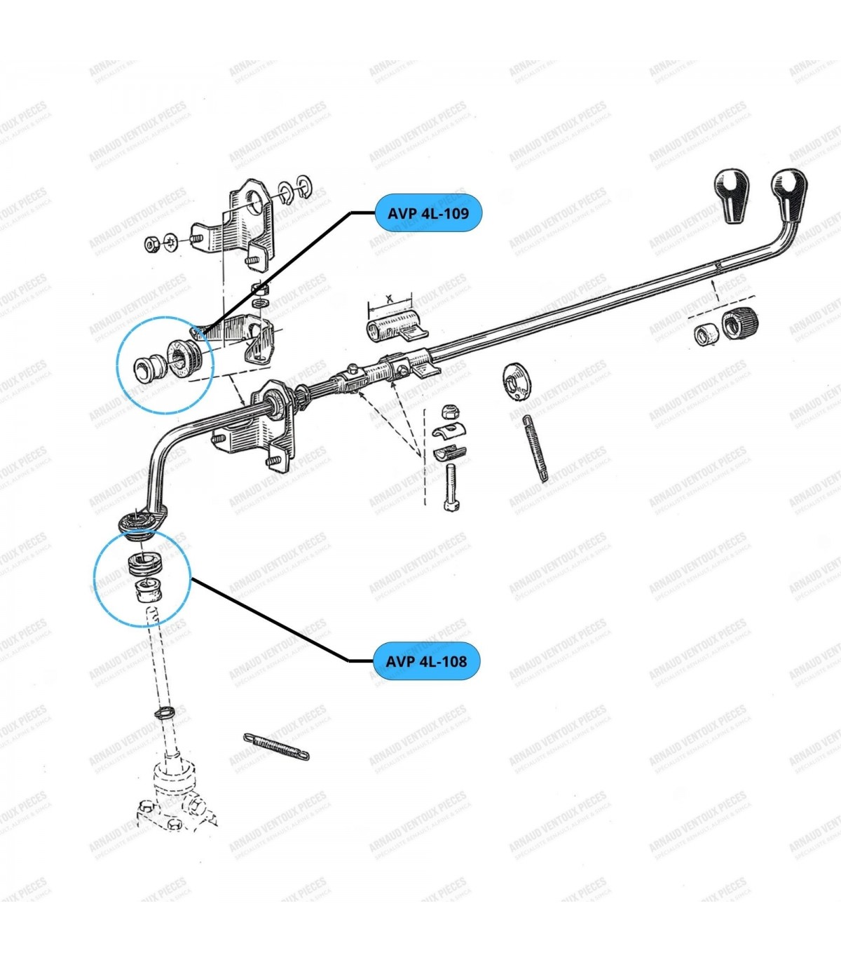 Gear lever ring kit: 1 plastic + 1 rubber - 4