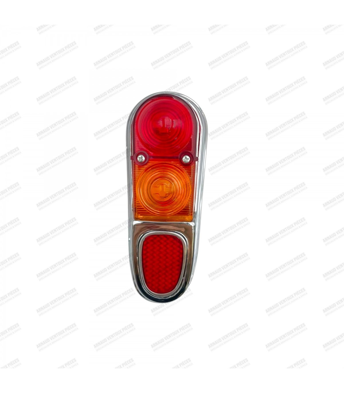 Cabochon de feux Arrière Droit avec entourage chromé - A110 Cabriolet / 4L Berline - 3