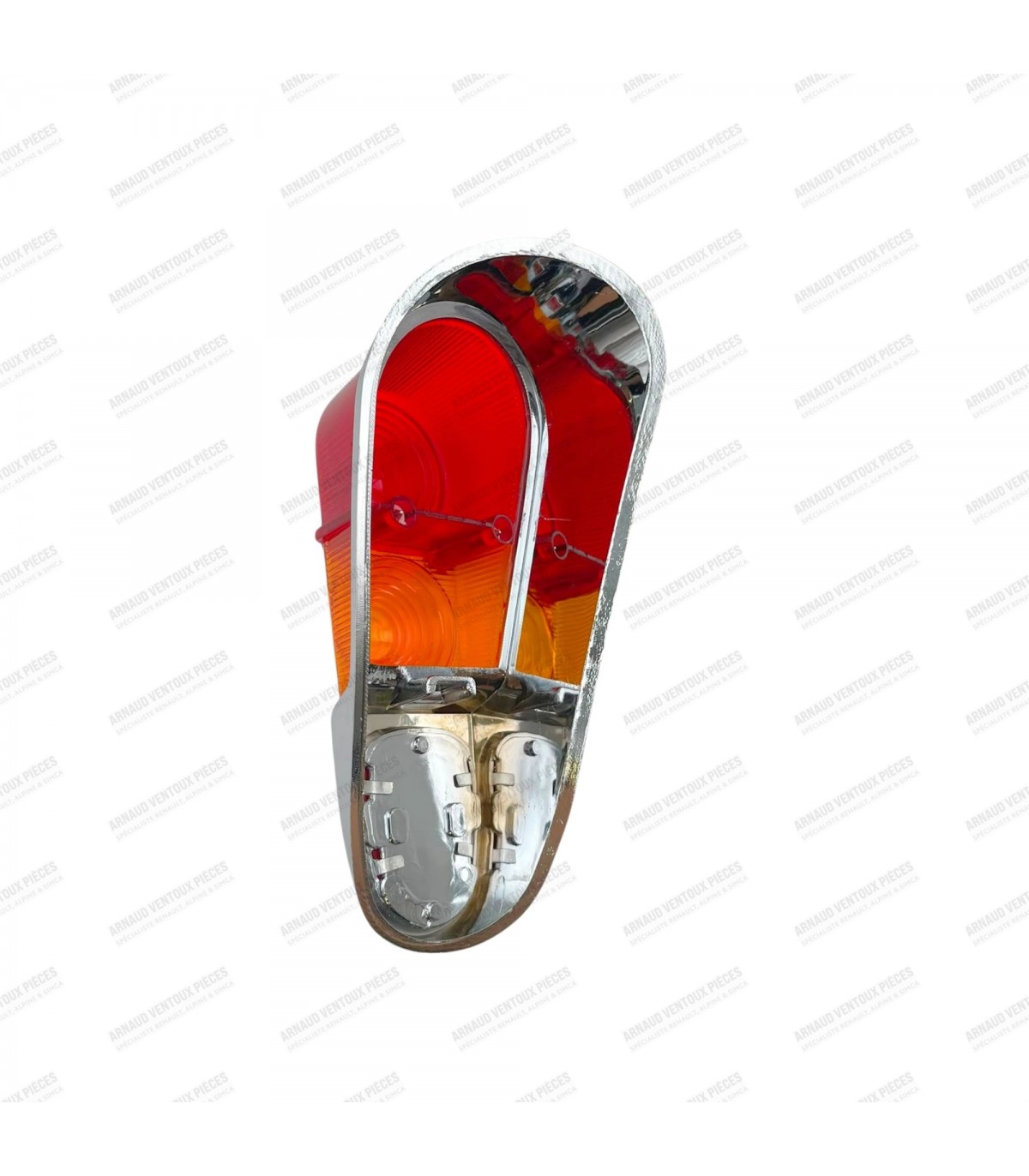 Cabochon de feux Arrière Gauche avec entourage chromé - A110 Cabriolet / 4L Berline - 2