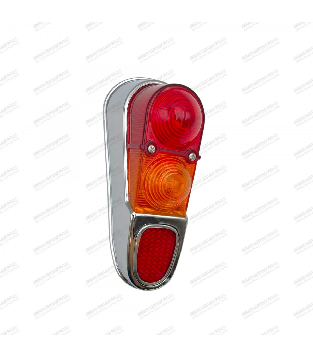 Cabochon de feux Arrière Gauche avec entourage chromé - A110 Cabriolet / 4L Berline - 1